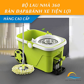 Mua Bộ Lau Nhà 360 Thái Lan LK Smart One Bánh Xe Di Chuyển Bàn Đạp Chân Giặt Vắt Cao Cấp HADU