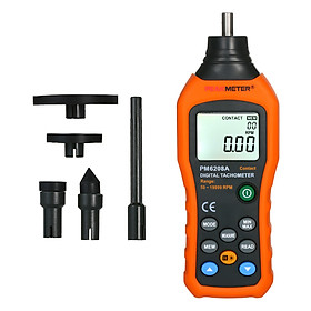 Máy Đo Tốc Độ Điện Tử Cầm Tay Đa Năng Màn Hình LCD PEAKMETER - Đen Cam