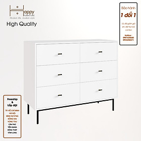 [Happy Home Furniture] BECKY, Tủ đựng đồ 6 ngăn kéo  - chân sắt ,  120cm x 50cm x 100cm ( DxRxC), THK_034