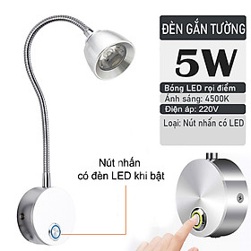 Mua Đèn đọc sách đầu giường BOFIT Led 5W-220V Loại gắn tường  Ánh sáng chiếu rọi điểm  Thân đèn kim loại