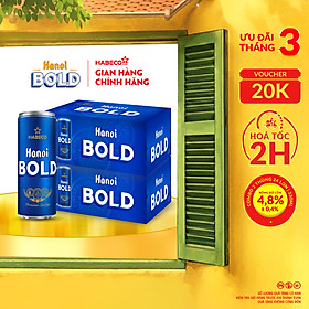 Combo 2 Thùng Bia Hanoi BOLD - Thùng 24 lon 330ml