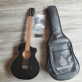 Mua Đàn guitar mini màu đen acoustic - Tặng kèm bao da và phụ kiện