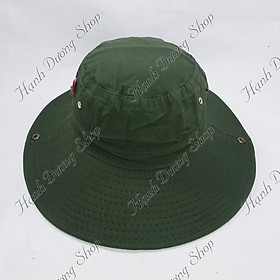 Nón tai bèo, nón bo nam, nón lính mùa hè xanh vành rộng, chống nắng tốt, có dây quai nón - Hạnh Dương
