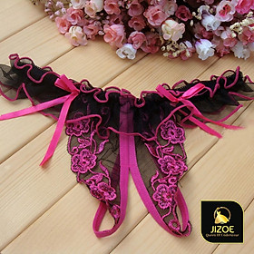 Quần lót lọt khe nữ dễ thương Ren đẹp xuyên thấu xẻ đáy chất lượng cao cấp Sexy gợi cảm quyến rũ xuất Nhât JIZOE QNK05