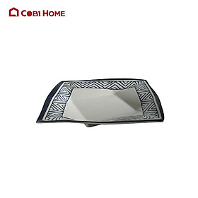 Đĩa vuông tạo hình mà melanie cao cấp 23.3cm