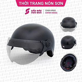 Mũ bảo hiểm có kính NÓN SƠN chính hãng KT-ĐN052