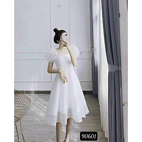 Đầm phối voan kiếng có nút sang trọng , tôn dáng cho các phu nhân THỜI TRANG MỚI NHẤT HIỆN NAY