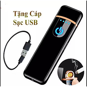 BẬT LỬA ĐIỆN PLAMAS VÀ CẢM ỨNG VÂN TAY CÓ ĐÈN LED CHỐNG NƯỚC PIN KHỦNG SANG TRỌNG ĐẸP CHẤT LƯỢNG