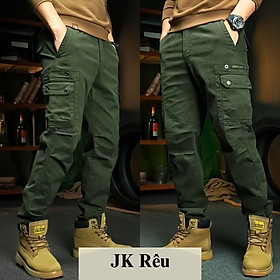 Quần Kaki túi hộp nam trung niên - Quần Jogger kaki vải dày dặn full size