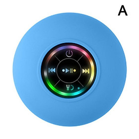 Loa Bluetooth mini Cốc hút chống nước di động Loa rảnh tay không dây Đèn LED chiếu sáng cho vòi hoa sen, hồ bơi, xe hơi Màu sắc: A