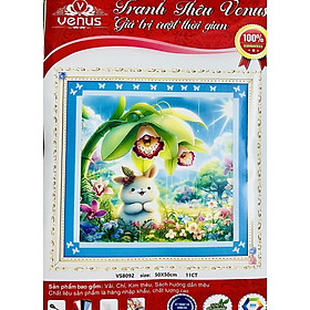 Mua Tranh thêu kín Thỏ dưới tán cây vs8092  kích thước 50 x 50 cm