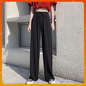 Quần ống rộng suông Culottes nữ lưng cao chất len tăm mềm mịn phong cách Hàn quốc cực yêu - tôn dáng cực xinh