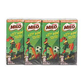 Lốc 4 Hộp Thức Uống Lúa Mạch Milo 180Ml