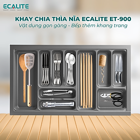 Khay chia thìa dĩa nhựa cao cấp Ecalite ET-900 - Dành cho ngăn kéo rộng 900mm - Hàng chính hãng