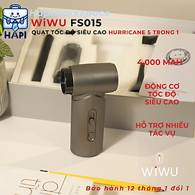Quạt cầm tay hàng chính hãng WiWU Ultra Speed Fan 5-in-1 Wi-FS015: Quạt turbo siêu mạnh, thiết bị vệ sinh all-in-one cho công nghệ