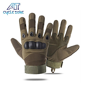 Găng tay đầy đủ của nam giới Găng tay chiến thuật quân đội ngoài trời Color: Black-A Size: XL(19-20cm)