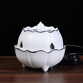 Lư xông trầm điện hoa sen cao cấp có hẹn giờ