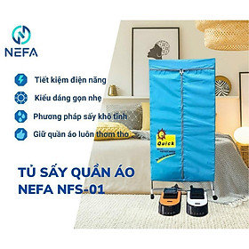 Tủ sấy quần áo NEFA, Tia UV diệt khuẩn, nhanh khô, cần Thiết trong mùa mưa