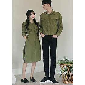 Bộ áo váy sơ mi đôi vintage 2019 - AV02 - M