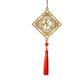 Dây treo trang trí Tết chữ AN thư pháp màu đỏ, màu vàng ( combo tiết kiệm 3 dây) phụ kiện handmade gỗ khắc hoa văn thư pháp treo mai đào