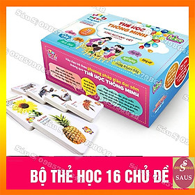 Bộ Thẻ Học Thông Minh 16 Chủ đề Gồm 416 Thẻ Kết hợp Tiếng Anh Tiếng Việt cho Bé