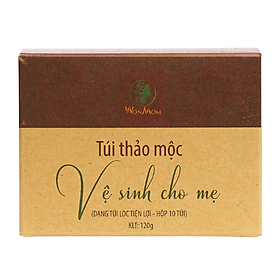 Thảo mộc vệ sinh cho mẹ Wonmom, xông vùng kín thơm tho, se khít Wonmom ( 10 Túi/Hộp )