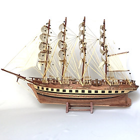 Mô hình thuyền gỗ trang trí France II - thân 60cm - loại 1