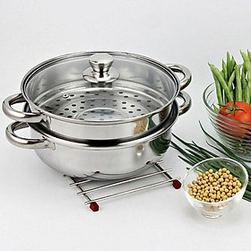 Mua Nồi Xửng Hấp Inox 2 Tầng Đa Năng Cao Cấp Siêu Tiện Lợi