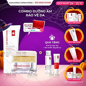 Bộ đôi dưỡng da và chống nắng: Kem dưỡng da ban đêm 30g và Kem chống nắng 50g (Sắc Ngọc Khang Official)