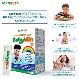 Gói Uống Bé Ăn Ngon, Tăng Hấp Thu Dưỡng Chất, Yến Sào Bổ Dưỡng BABYWIN VIPHAR Hộp 20 Gói 10ml