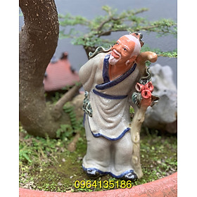 Mua Tượng tiểu cảnh lão mai ngắm cây men rạn h30cm gốm sứ Bát Tràng