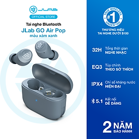 Mua Tai nghe Bluetooth True Wireless Go Air Pop JLab màu xám xanh (slate) - Hàng chính hãng