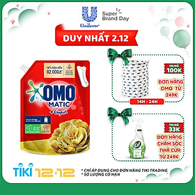 Túi Nước Giặt OMO Matic Comfort Hương Tinh dầu thơm 3.7kg
