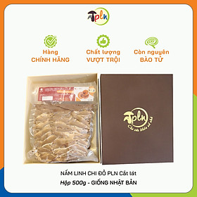 NẤM LINH CHI ĐỎ PLN - Cắt lát. Hộp 500g - Giống Nhật Bản