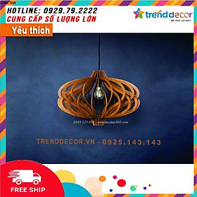 Đèn Gỗ Thả Trần Cao Cấp Đèn gỗ thả trần gia công trang trí nhà và decor quán cafe bền đẹp, độc, lạ hiện đại TRENDDECOR