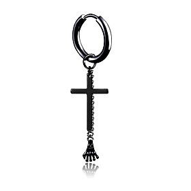 Khuyên tai Titan dạng xích chữ thập phong cách cá tính