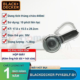 18V MÁY HÚT BỤI DÙNG PIN BLACK & DECKER PV1820LF-B1 - HÀNG CHÍNH HÃNG