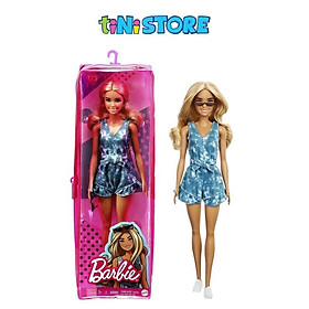 Đồ chơi búp bê thời trang jumpsuit xanh dạo phố Barbie