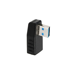 USB 3.0 Adapter Vertical Male to Female Right Angle Type-A Adapter Coupler Connector - Pack of 1
