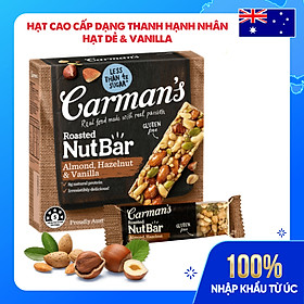 Thanh Hạt Carman s Nut Bar Hạnh Nhân, Hạt Phỉ, Vanilla - Almond, Hazelnut