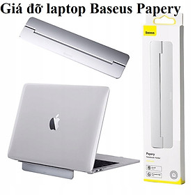 Mua Giá đỡ laptop hỗ trợ tản nhiệt dạng xếp dán thân máy Baseus Papery SUZC-0G _Hàng chính hãng