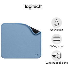 Lót chuột Logitech Mouse Pad - Đế cao su chống trượt, lướt dễ dàng, bề mặt chống đổ tràn, bền bỉ, nhỏ gọn - Màu