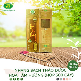 Mua Nhang sạch thảo dược Hoa Tâm Hương 3 tấc thời gian cháy 75 phút