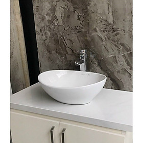 Mua CHẬU LAVABO  BÀN ĐÁ MEN NANO TRẮNG SÁNG