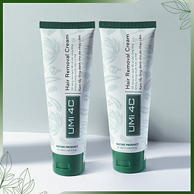 COMBO 2 HỘP KEM TẨY LÔNG UMI 4C (100ml x2) cho Chân Tay Nách Bikini Vùng kín Ngực Bụng Toàn thân Body an toàn cho da nhạy cảm