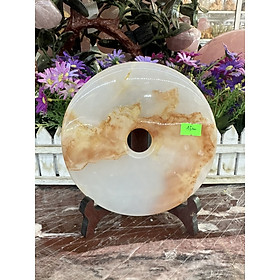Mua Đồng điếu  đồng tiền phong thủy đá ngọc vân đỏ - Đường kính 16 cm