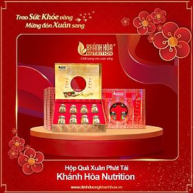 HỘP QUÀ XUÂN PHÁT TÀI 25% TỔ YẾN HỘP 8 LỌ 70ML