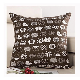 Mua Vỏ Gối tựa lưng  gối sofa  gối trang trí Vải Bố Họa Tiết 2 Mặt Mã ĐX012