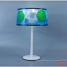 Đèn bàn gỗ hồ sen vải xoan xốp, đèn trang trí nội thất, đèn để bàn phòng ngủ hàng chính hãng.