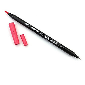 Bút lông hai đầu màu nước Marvy LePlume II 1122 - Brush/ Extra fine tip - Pink (9)